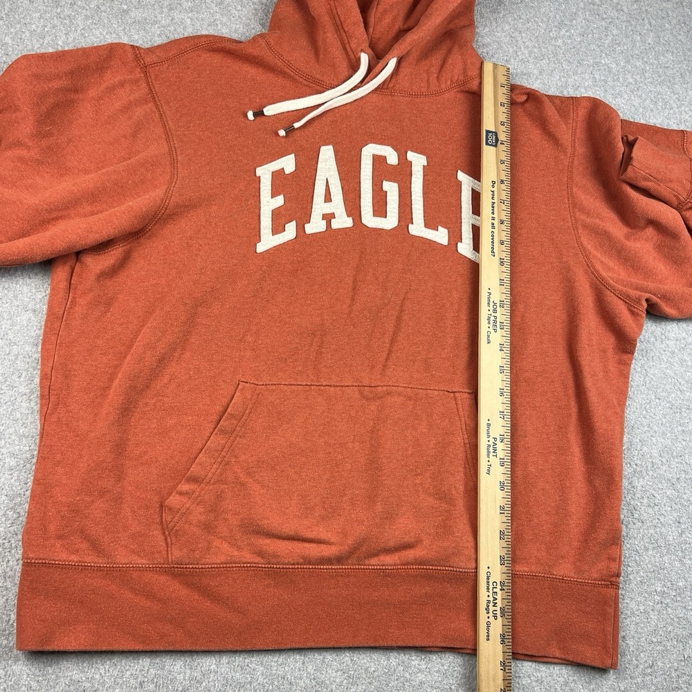 Vintage American Eagle Hoodie Mens XL Orange Sweatshirt Sewn Pullover Fleece Y2K - Picture 8 of 9